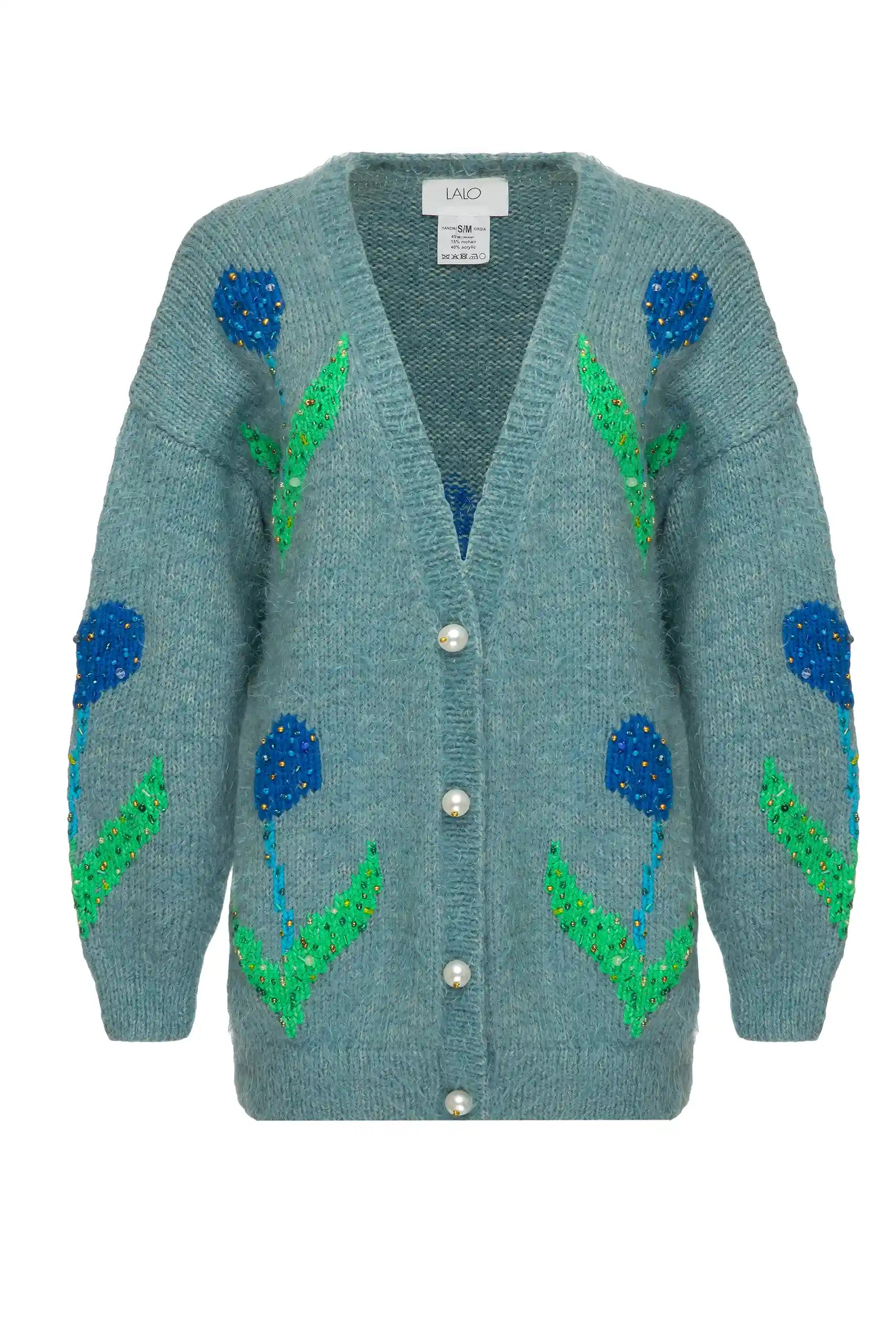 Blue Tulips Cardi