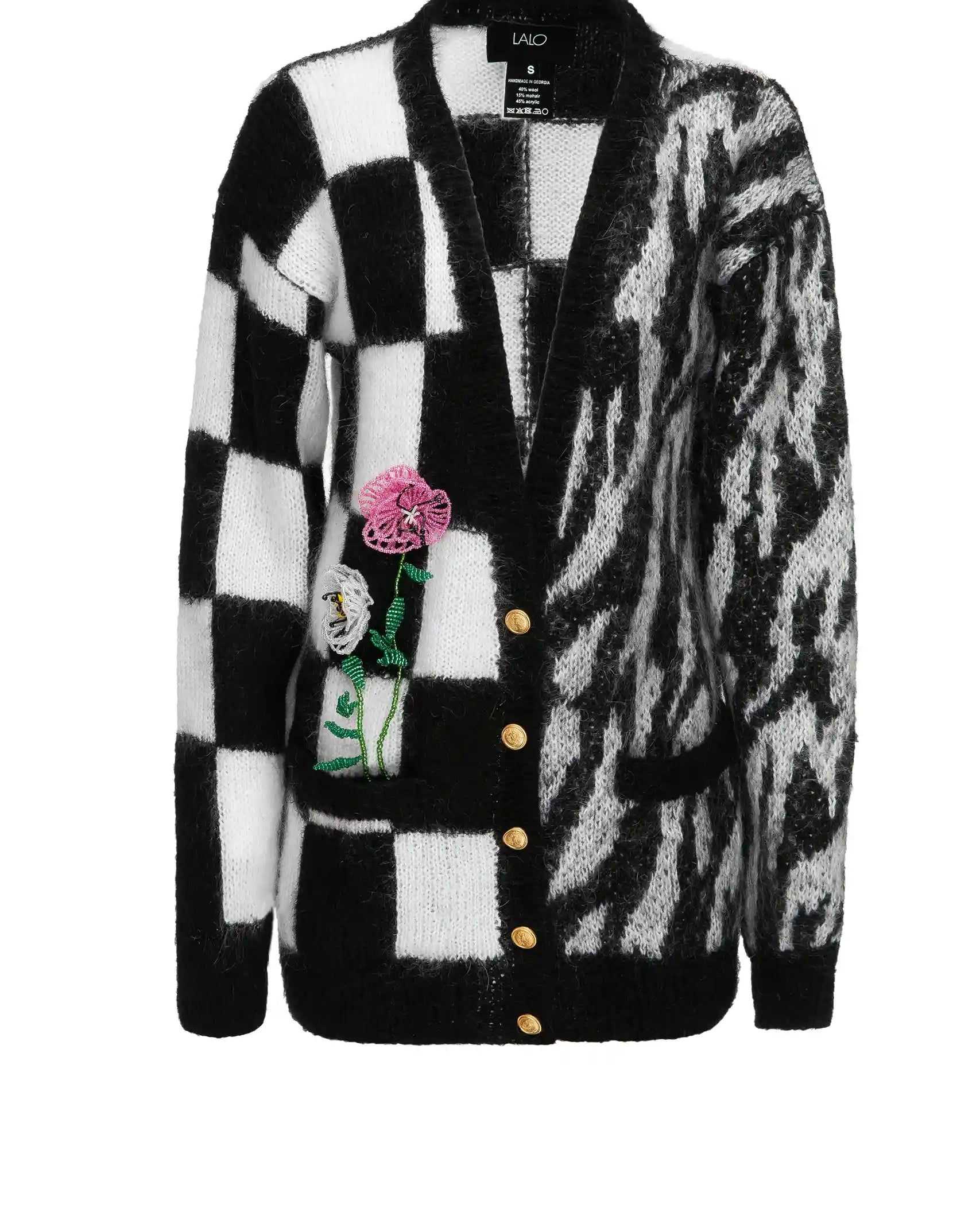 Chess Flower Cardi