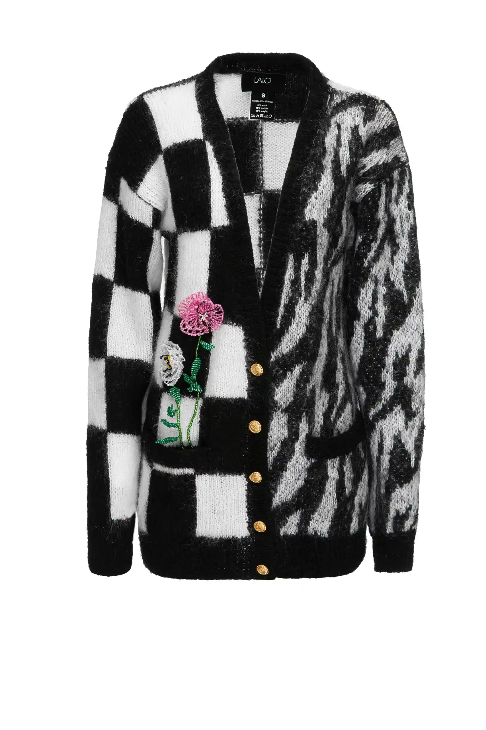 Chess Flower Cardi