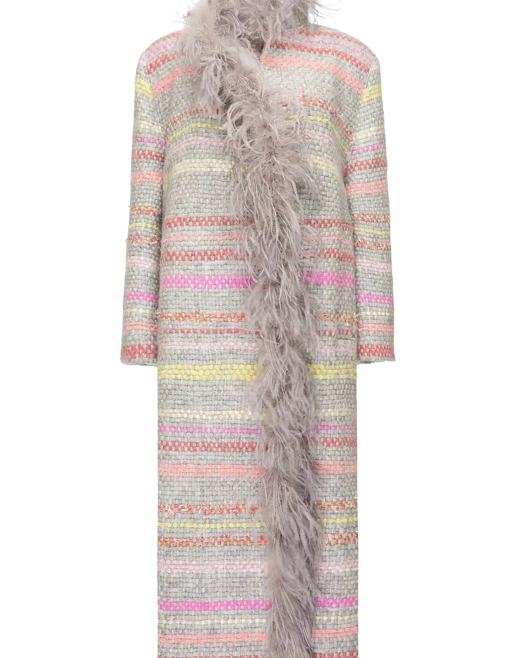 Tweed Boa Coat