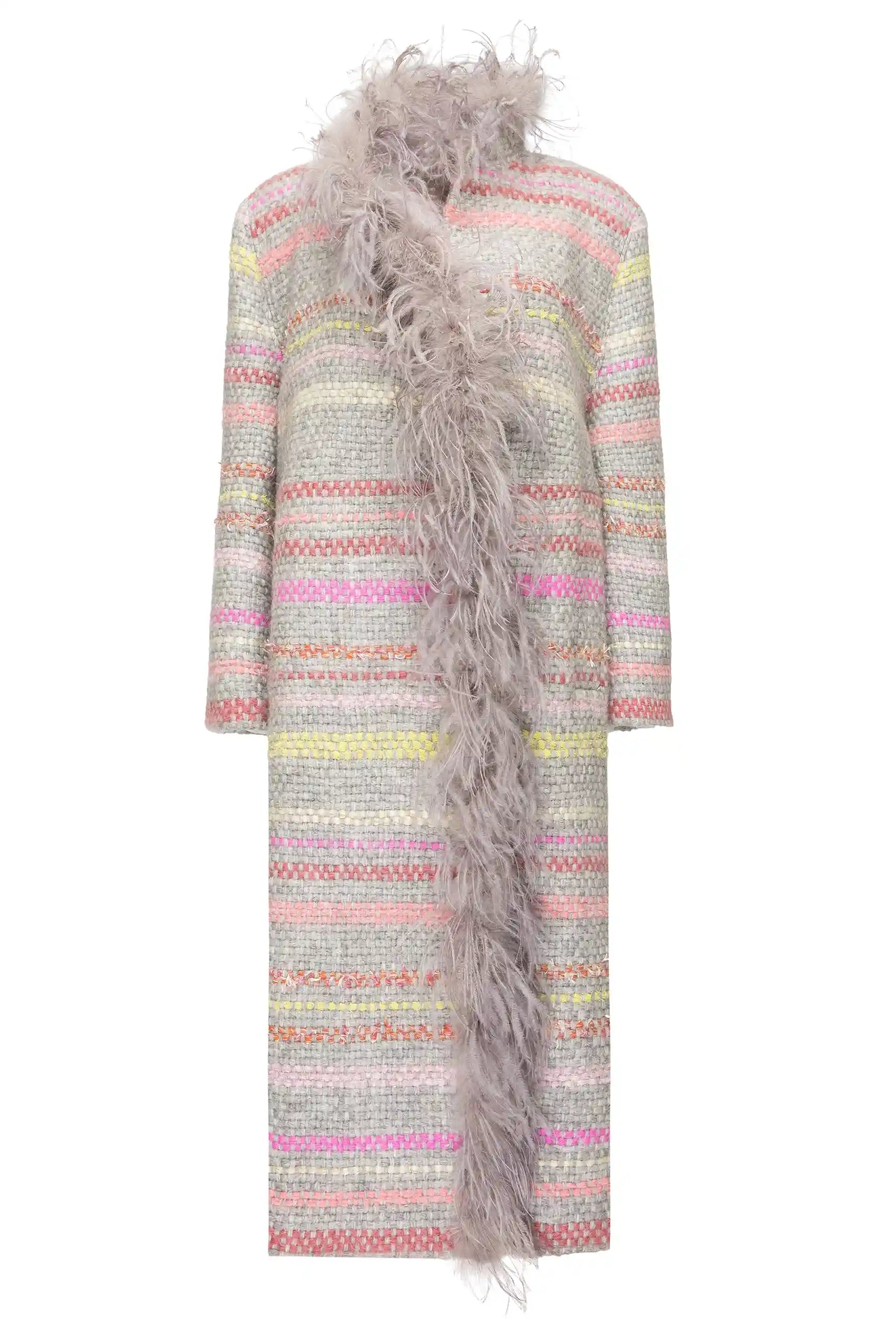 Tweed Boa Coat