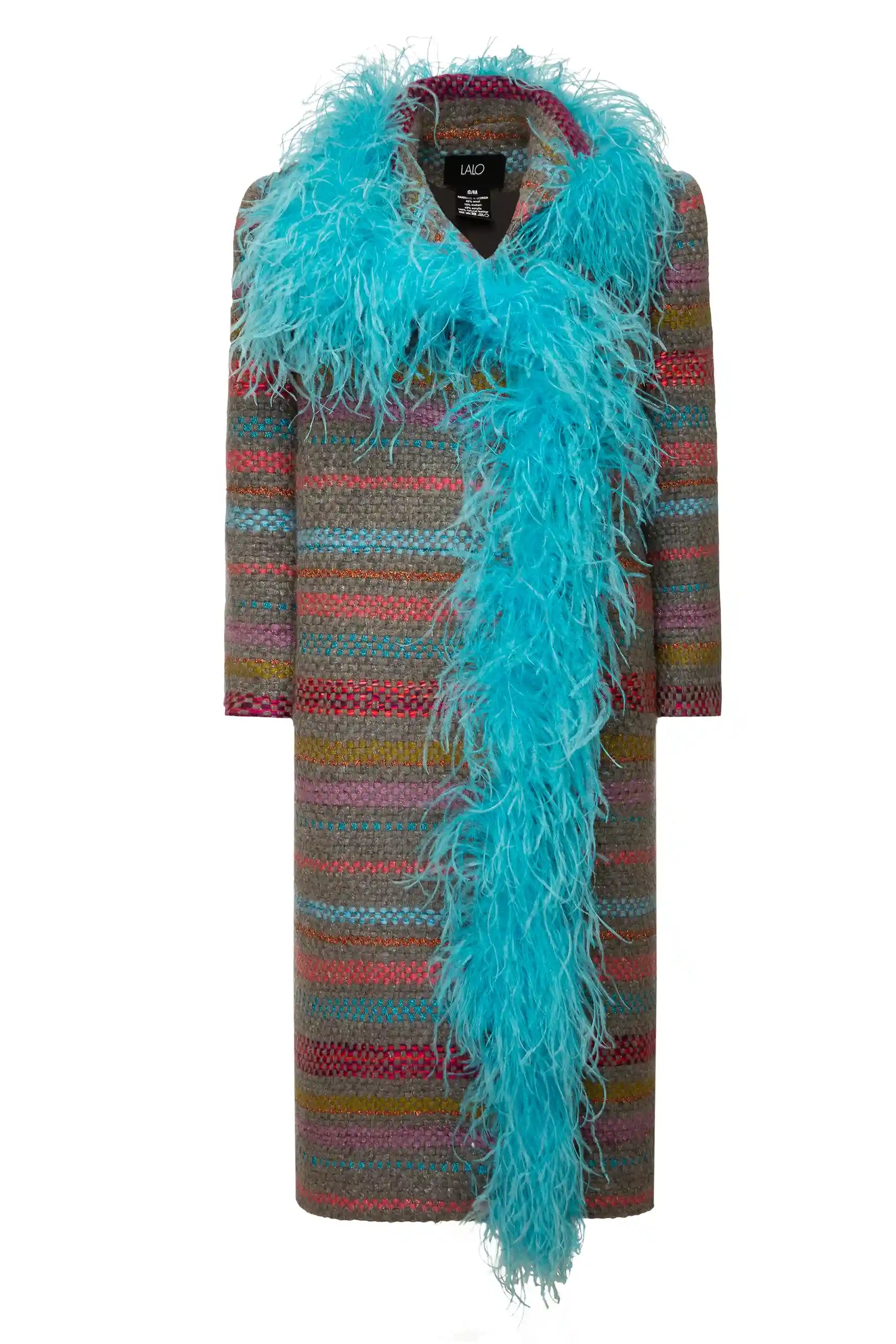 Tweed Boa Coat