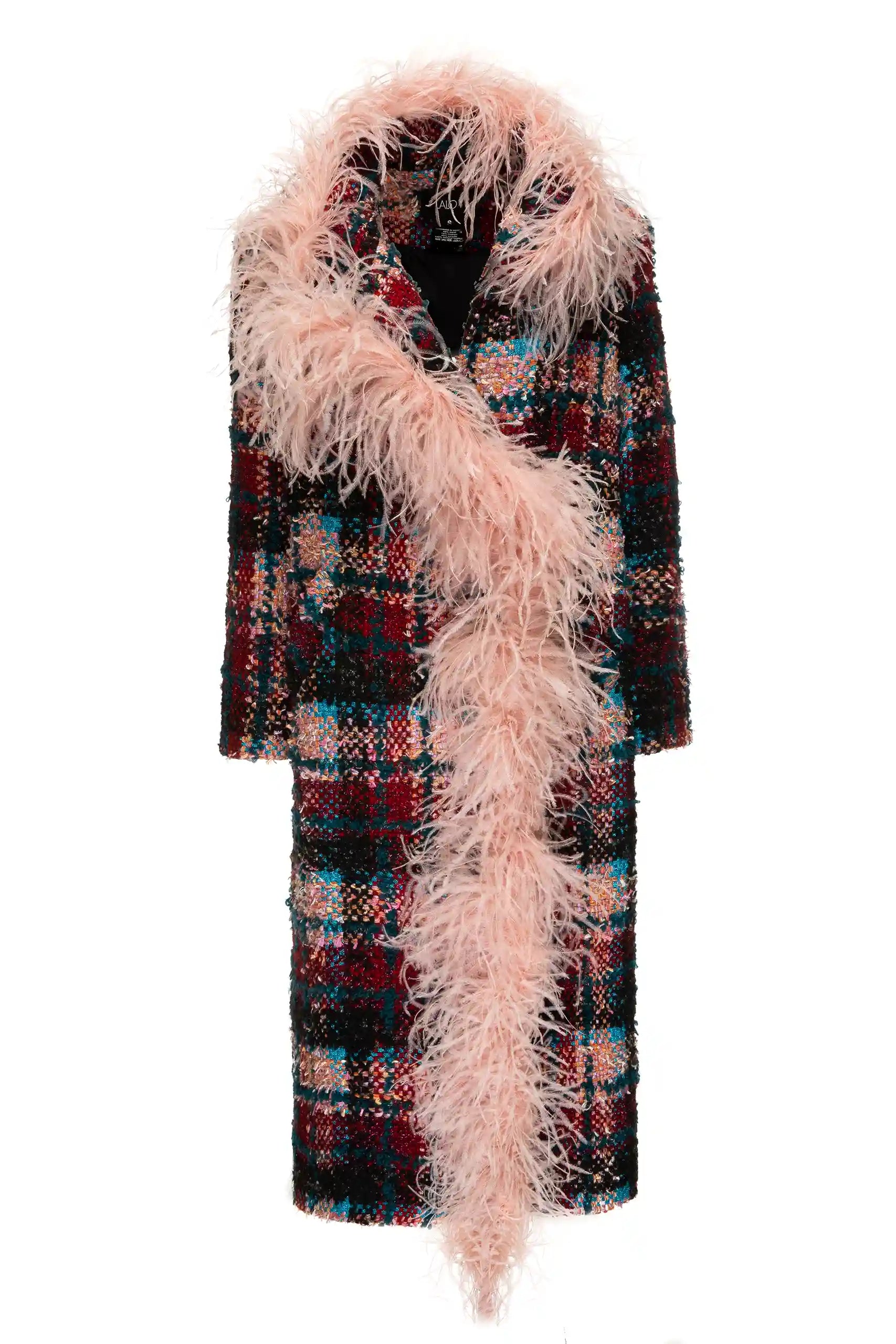 Tweed Boa Coat