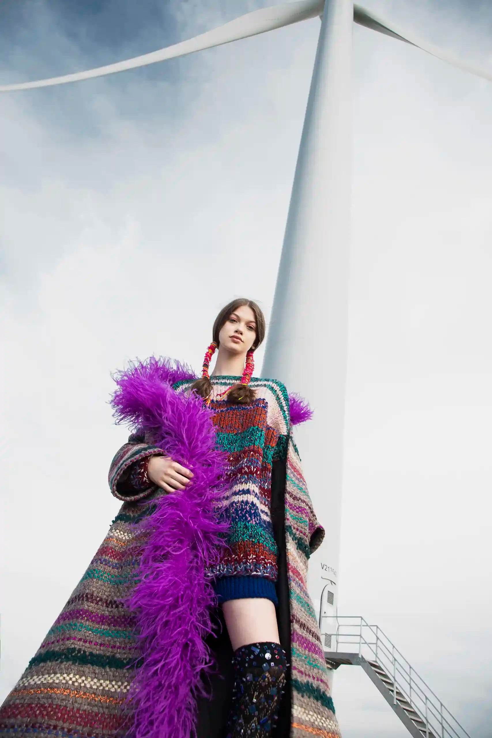Tweed Boa Coat