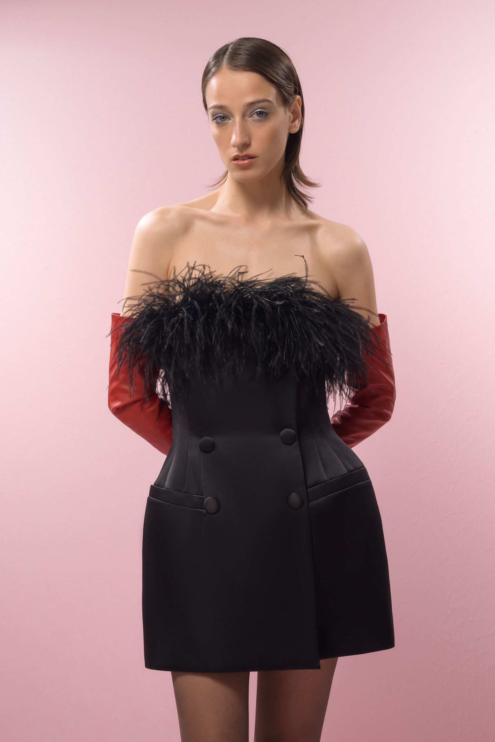 Salue Boa Dress