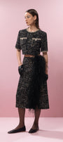 Tweed Boa Skirt
