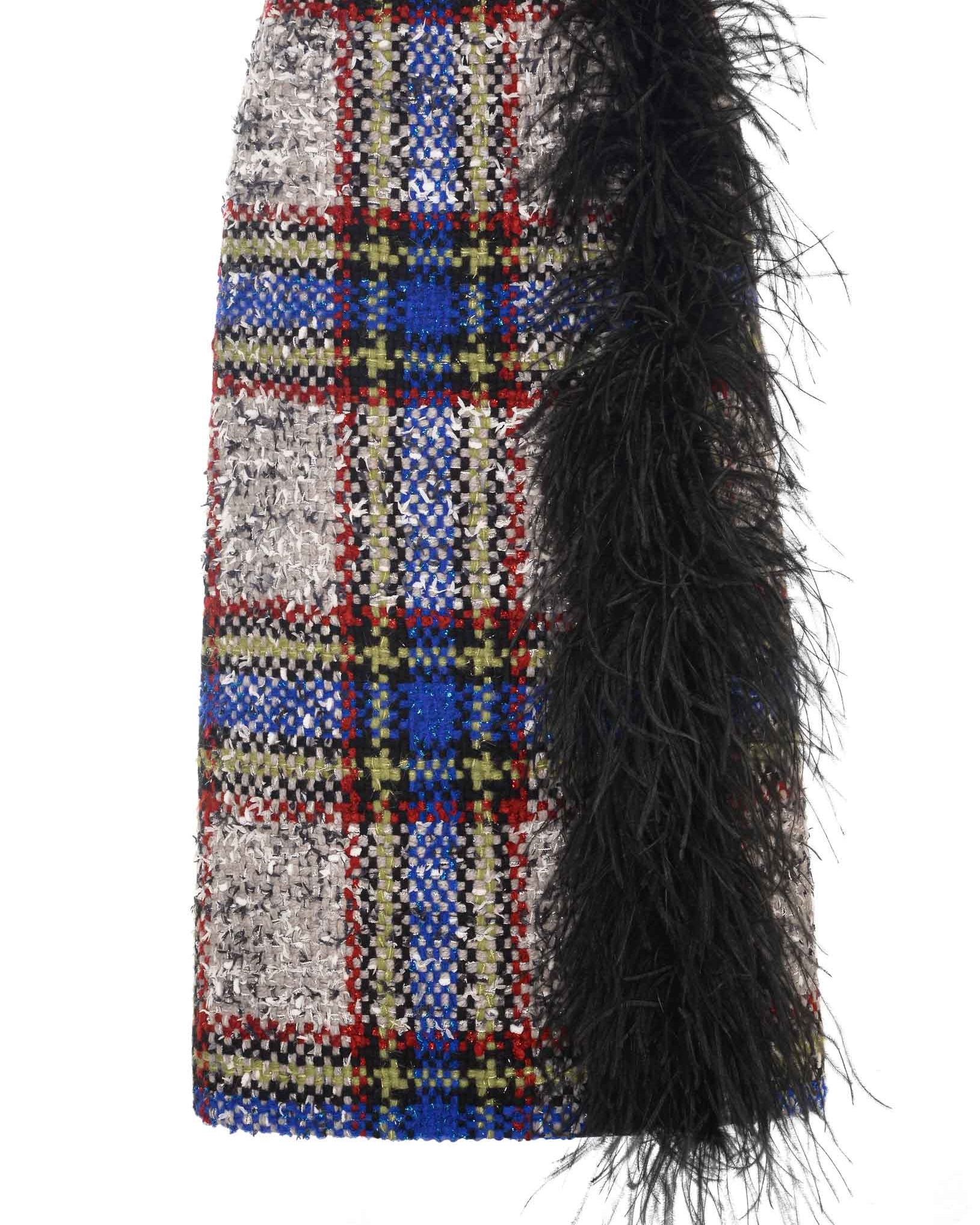 Tweed Boa Skirt