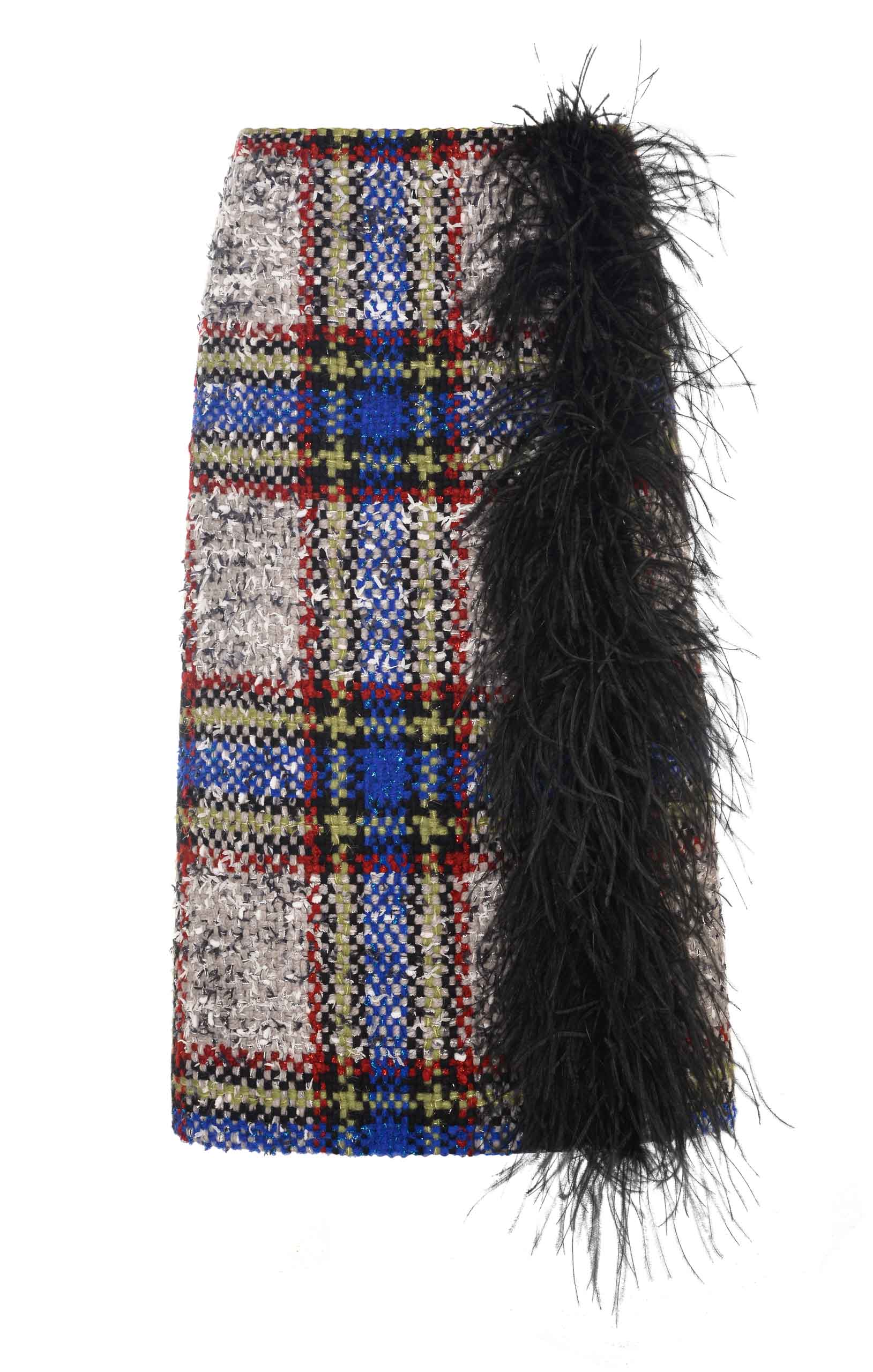 Tweed Boa Skirt