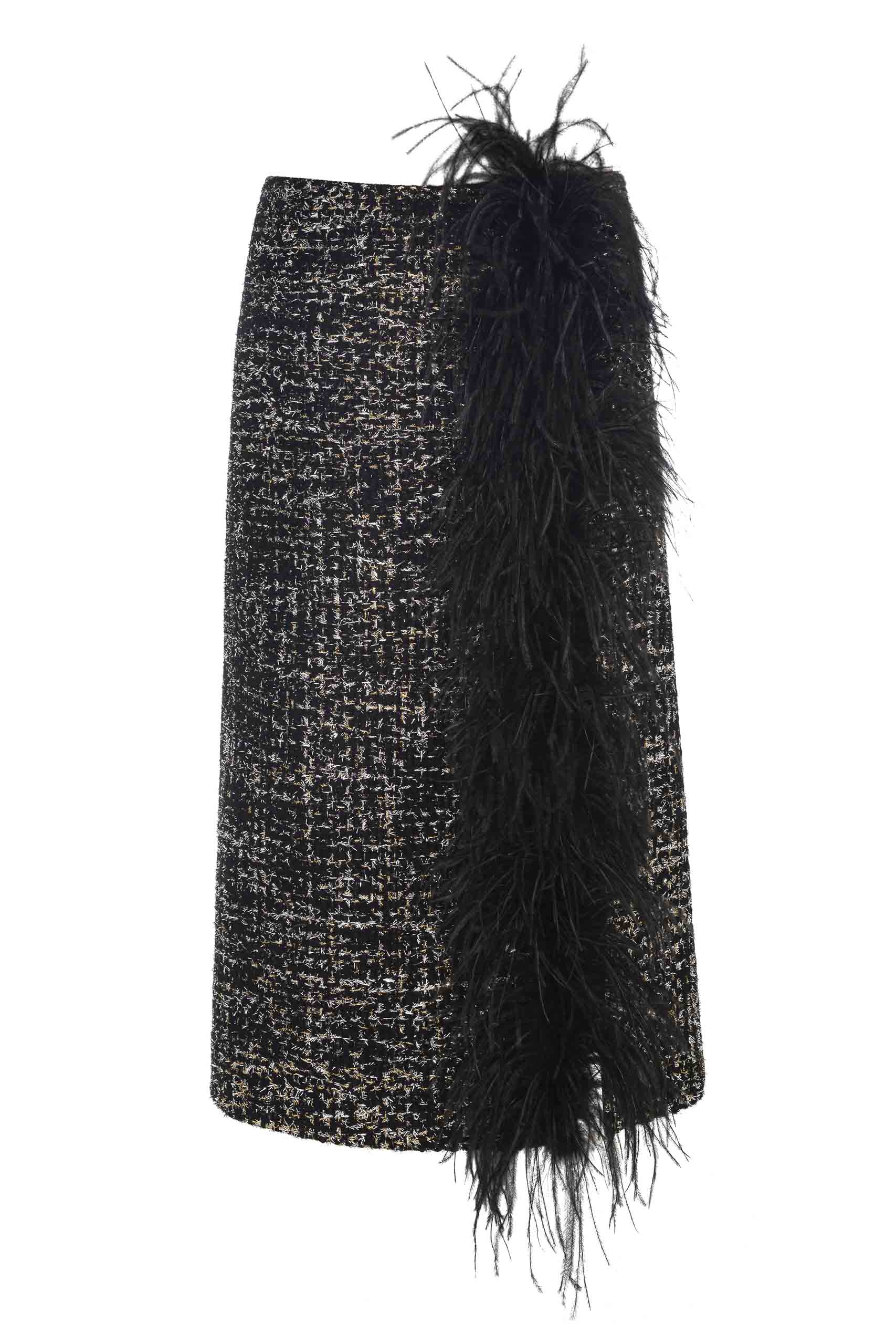 Tweed Boa Skirt