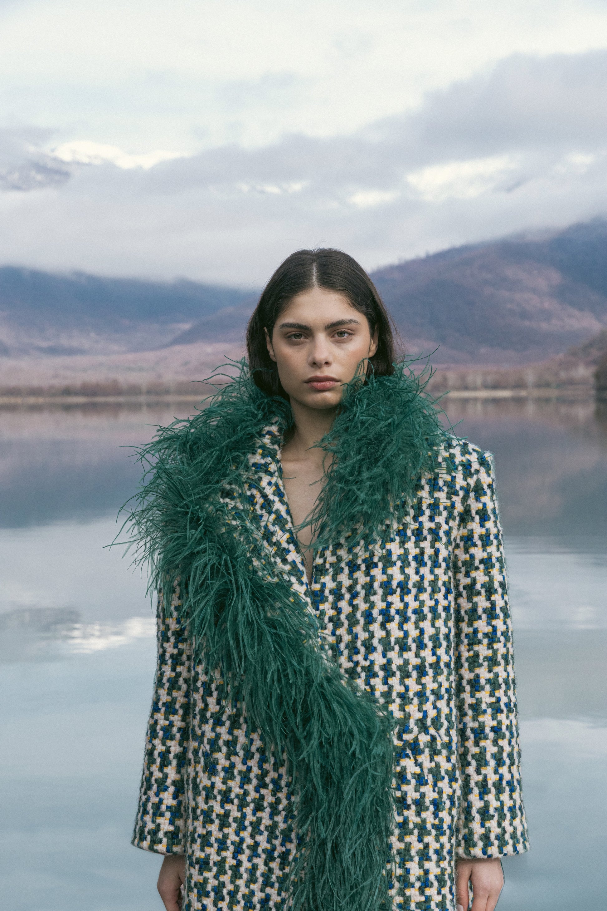 Boa Tweed Coat