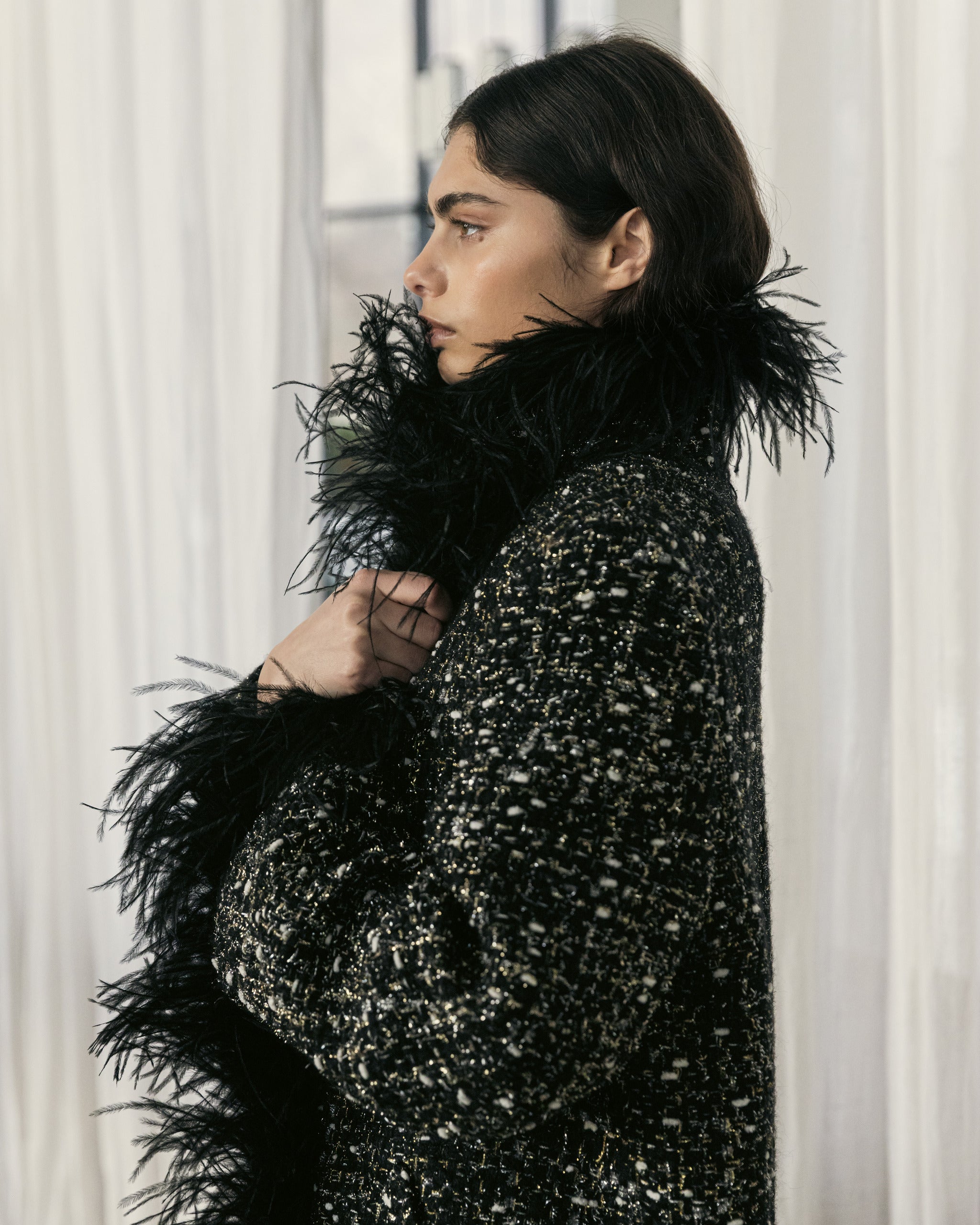 Boa Tweed Coat