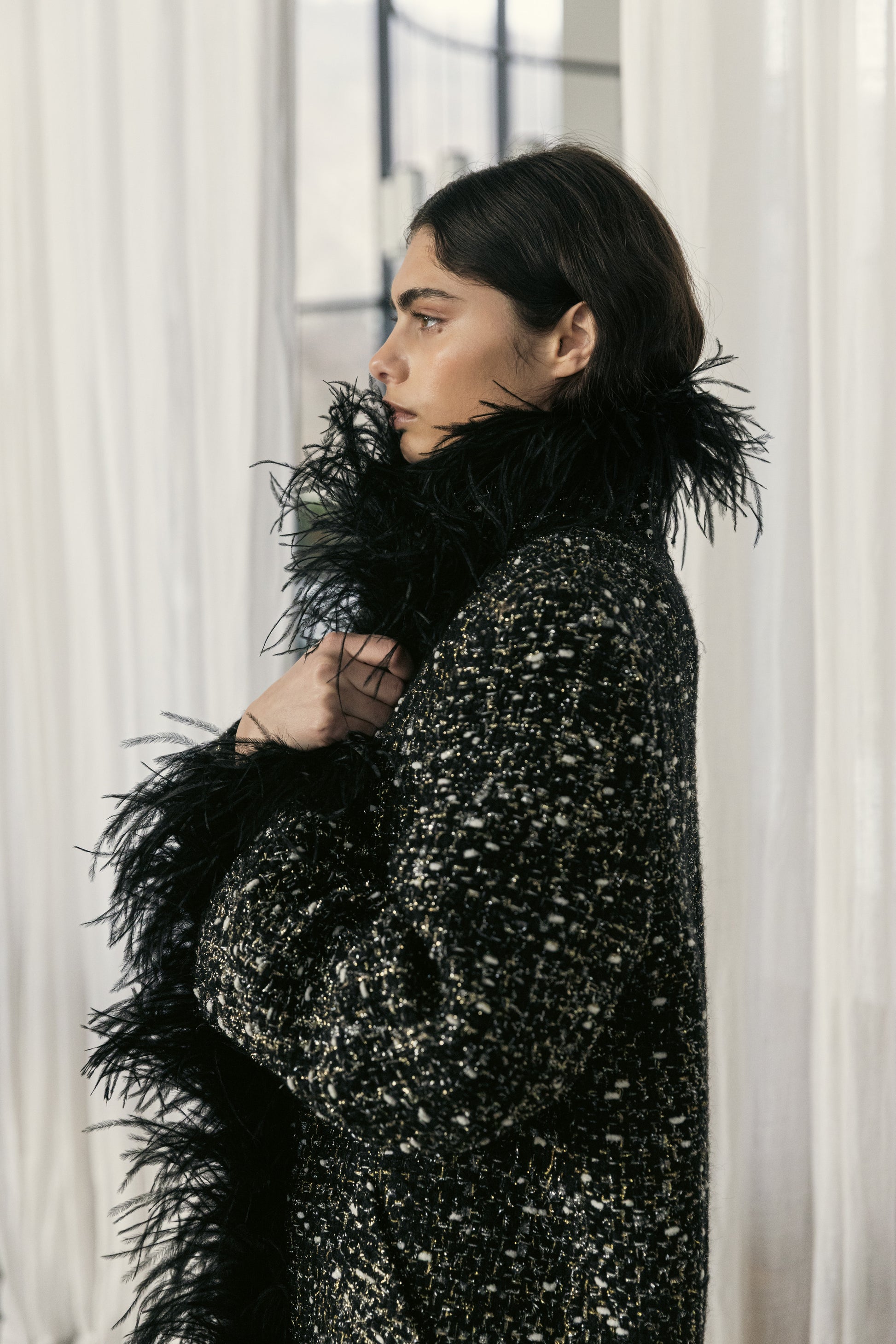 Boa Tweed Coat
